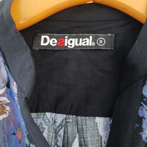 Desigual printed long sleeve Carmen blouse size S - Picture 3 of 7